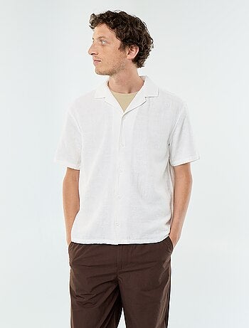 Camicia a maniche corte in maglia fantasia