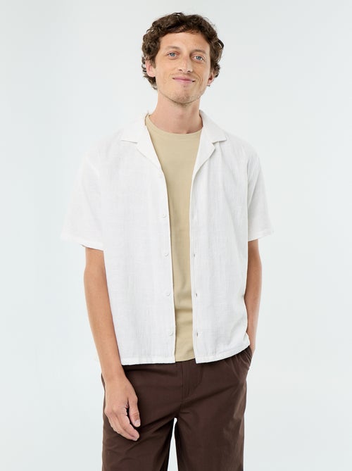 Camicia a maniche corte in maglia fantasia - Kiabi