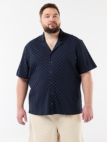 Camicia a maniche corte in maglia fantasia