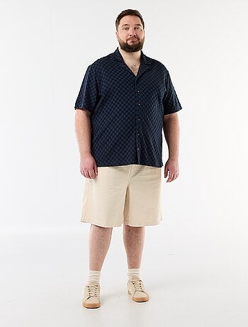 Camicia a maniche corte in maglia fantasia