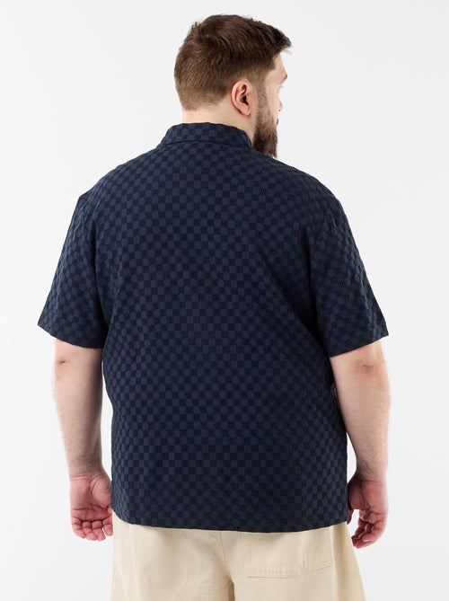 Camicia a maniche corte in maglia fantasia - Kiabi