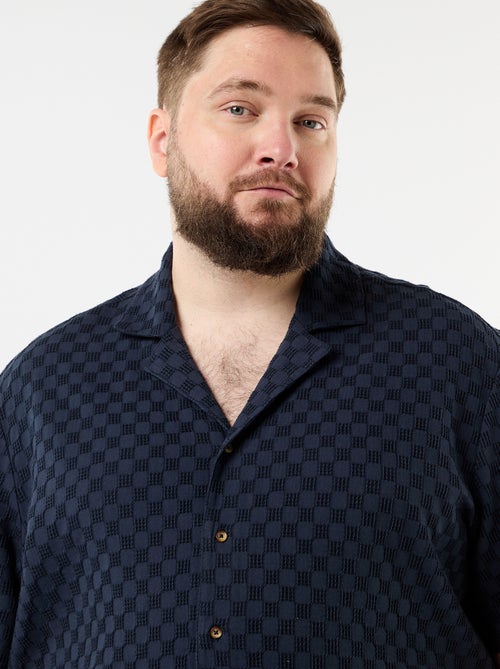 Camicia a maniche corte in maglia fantasia - Kiabi