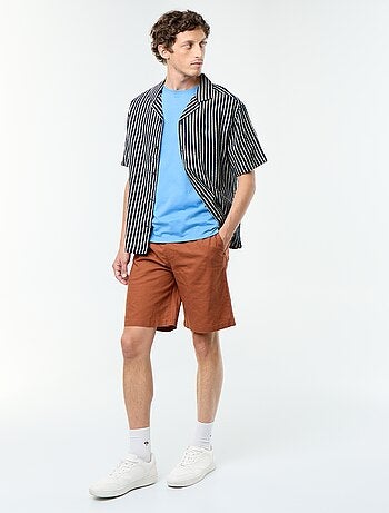 Camicia a maniche corte in maglia fantasia
