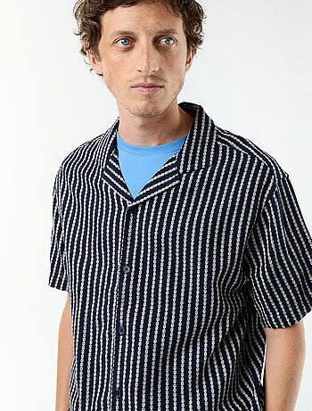 Camicia a maniche corte in maglia fantasia