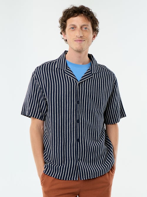 Camicia a maniche corte in maglia fantasia - Kiabi