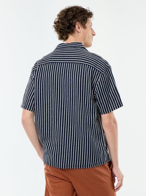 Camicia a maniche corte in maglia fantasia - Kiabi