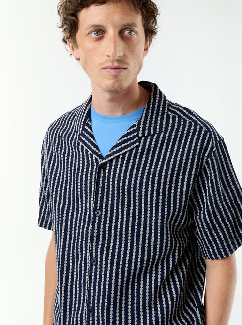 Camicia a maniche corte in maglia fantasia - Kiabi