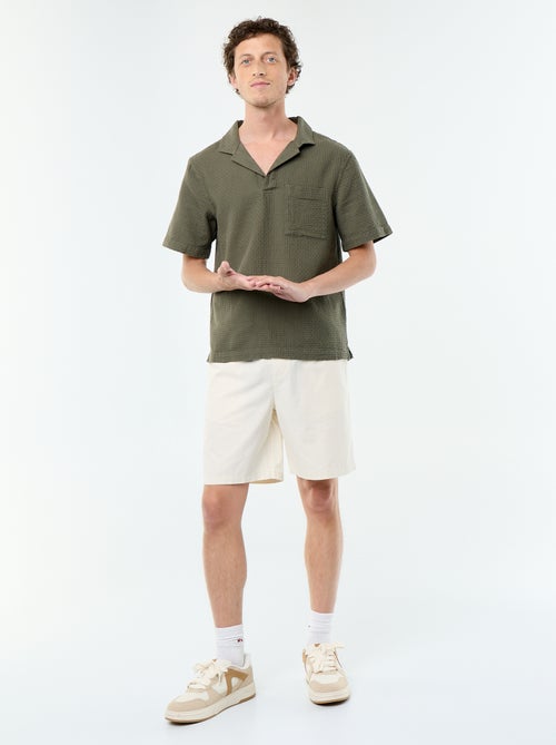 Camicia a maniche corte in maglia fantasia - Kiabi
