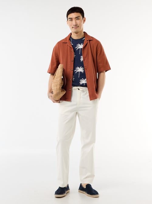 Camicia a maniche corte in maglia fantasia - Kiabi