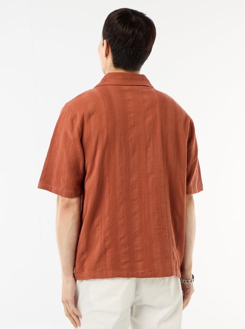 Camicia a maniche corte in maglia fantasia - Kiabi