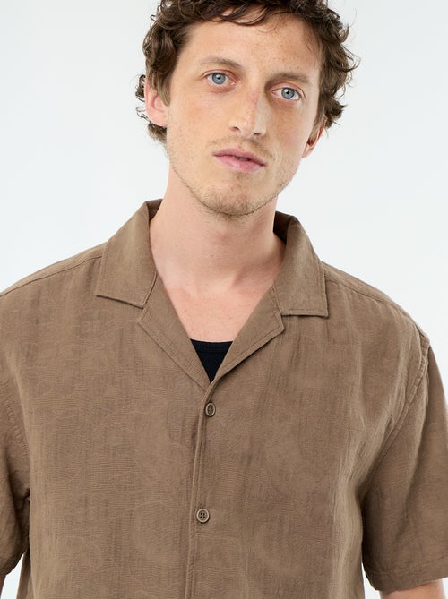 Camicia a maniche corte in maglia fantasia - Kiabi