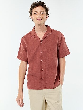 Camicia a maniche corte in maglia fantasia