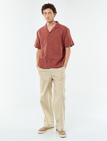 Camicia a maniche corte in maglia fantasia