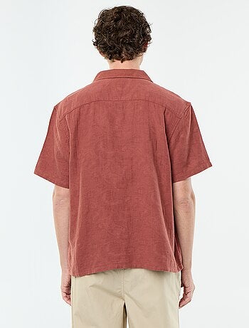 Camicia a maniche corte in maglia fantasia