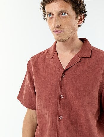 Camicia a maniche corte in maglia fantasia