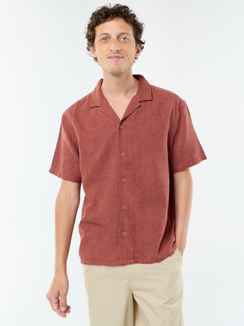 Camicia a maniche corte in maglia fantasia - Kiabi