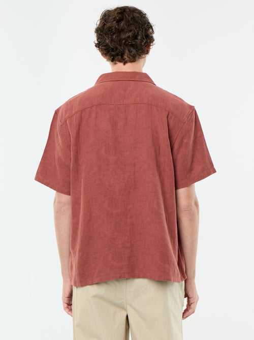 Camicia a maniche corte in maglia fantasia - Kiabi