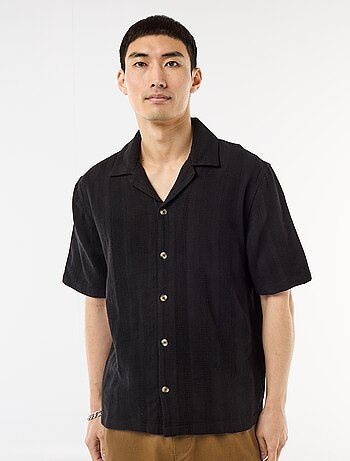 Camicia a maniche corte in maglia fantasia