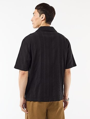 Camicia a maniche corte in maglia fantasia