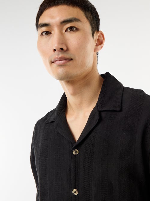 Camicia a maniche corte in maglia fantasia - Kiabi