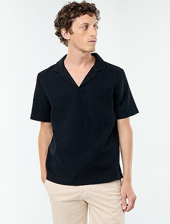Camicia a maniche corte in maglia fantasia
