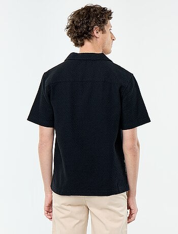 Camicia a maniche corte in maglia fantasia
