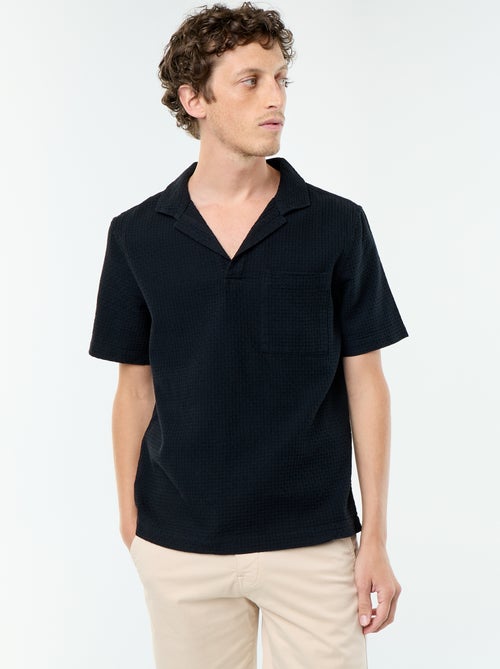 Camicia a maniche corte in maglia fantasia - Kiabi