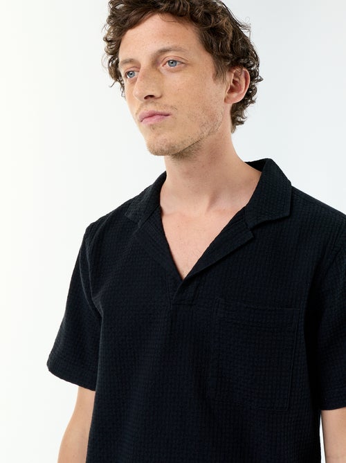Camicia a maniche corte in maglia fantasia - Kiabi