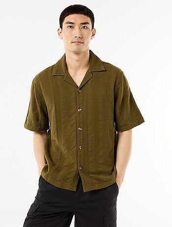 Camicia a maniche corte in maglia fantasia