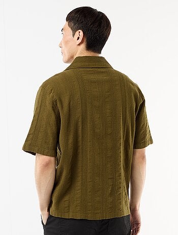Camicia a maniche corte in maglia fantasia