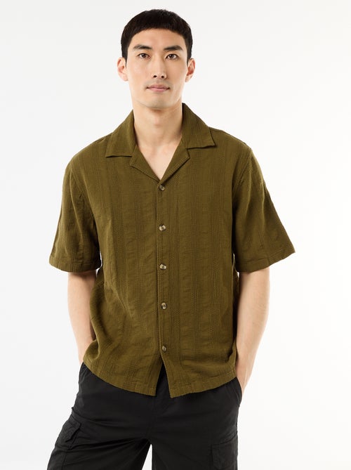 Camicia a maniche corte in maglia fantasia - Kiabi