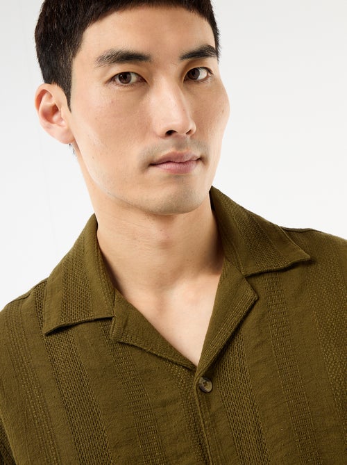 Camicia a maniche corte in maglia fantasia - Kiabi