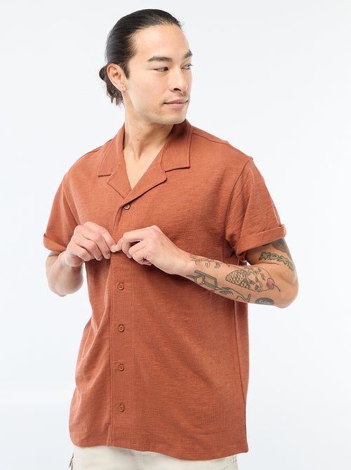 Camicia a maniche corte in maglia - Kiabi