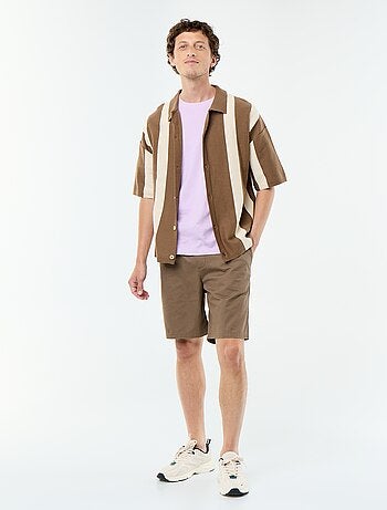 Camicia a maniche corte in maglia