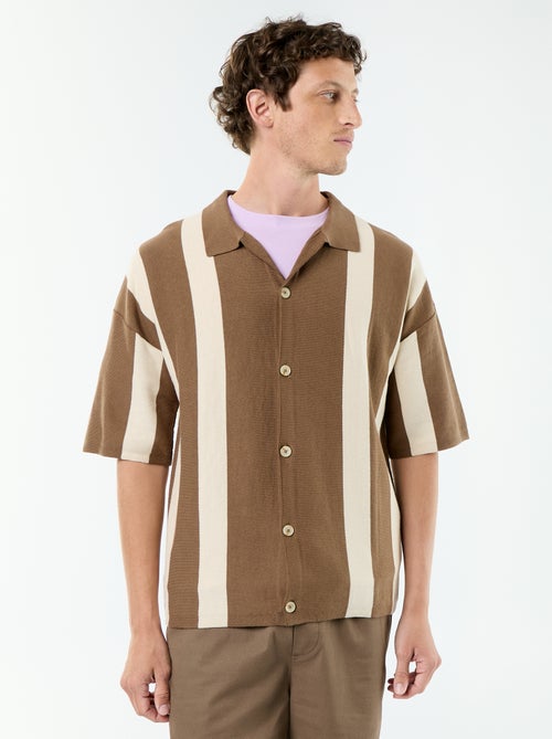 Camicia a maniche corte in maglia - Kiabi