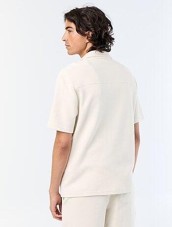 Camicia a maniche corte in maglia pesante