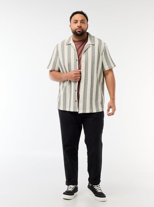 Camicia a maniche corte in maglia traforata - Kiabi