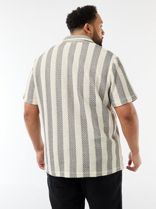 Camicia a maniche corte in maglia traforata - Kiabi