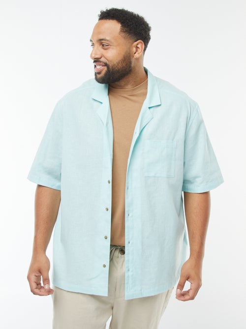 Camicia a maniche corte in misto lino - - Kiabi