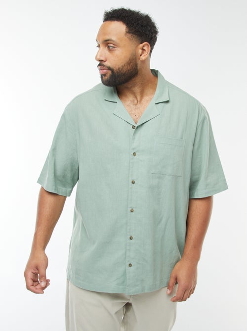 Camicia a maniche corte in misto lino - - Kiabi