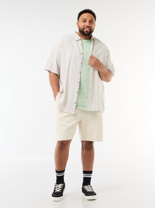 Camicia a maniche corte in misto lino - Kiabi