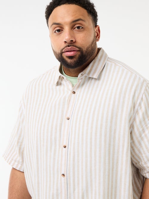 Camicia a maniche corte in misto lino - Kiabi