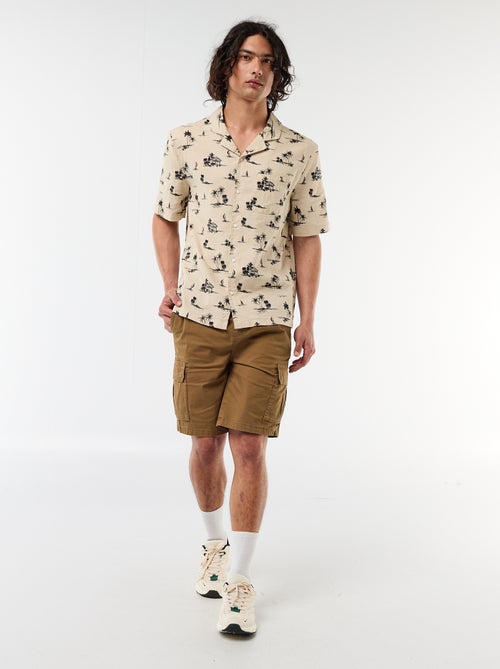 Camicia a maniche corte in misto lino - Kiabi