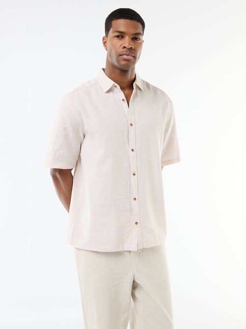 Camicia a maniche corte in misto lino - Kiabi