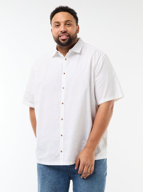 Camicia a maniche corte in misto lino - Kiabi