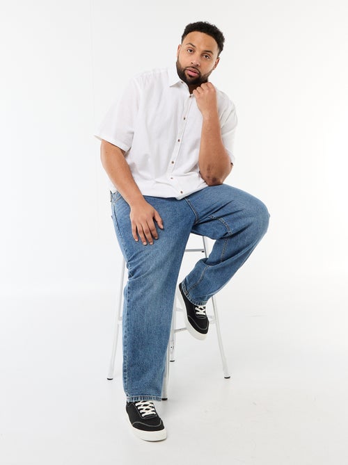 Camicia a maniche corte in misto lino - Kiabi