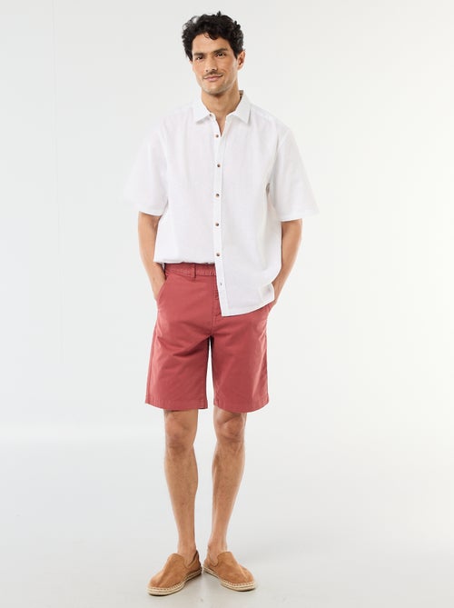 Camicia a maniche corte in misto lino - Kiabi