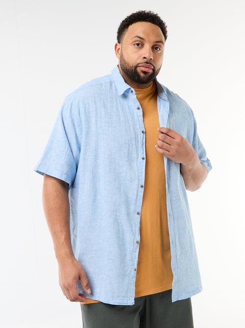 Camicia a maniche corte in misto lino - Kiabi