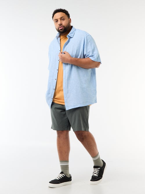 Camicia a maniche corte in misto lino - Kiabi