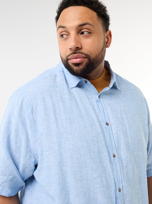 Camicia a maniche corte in misto lino - Kiabi